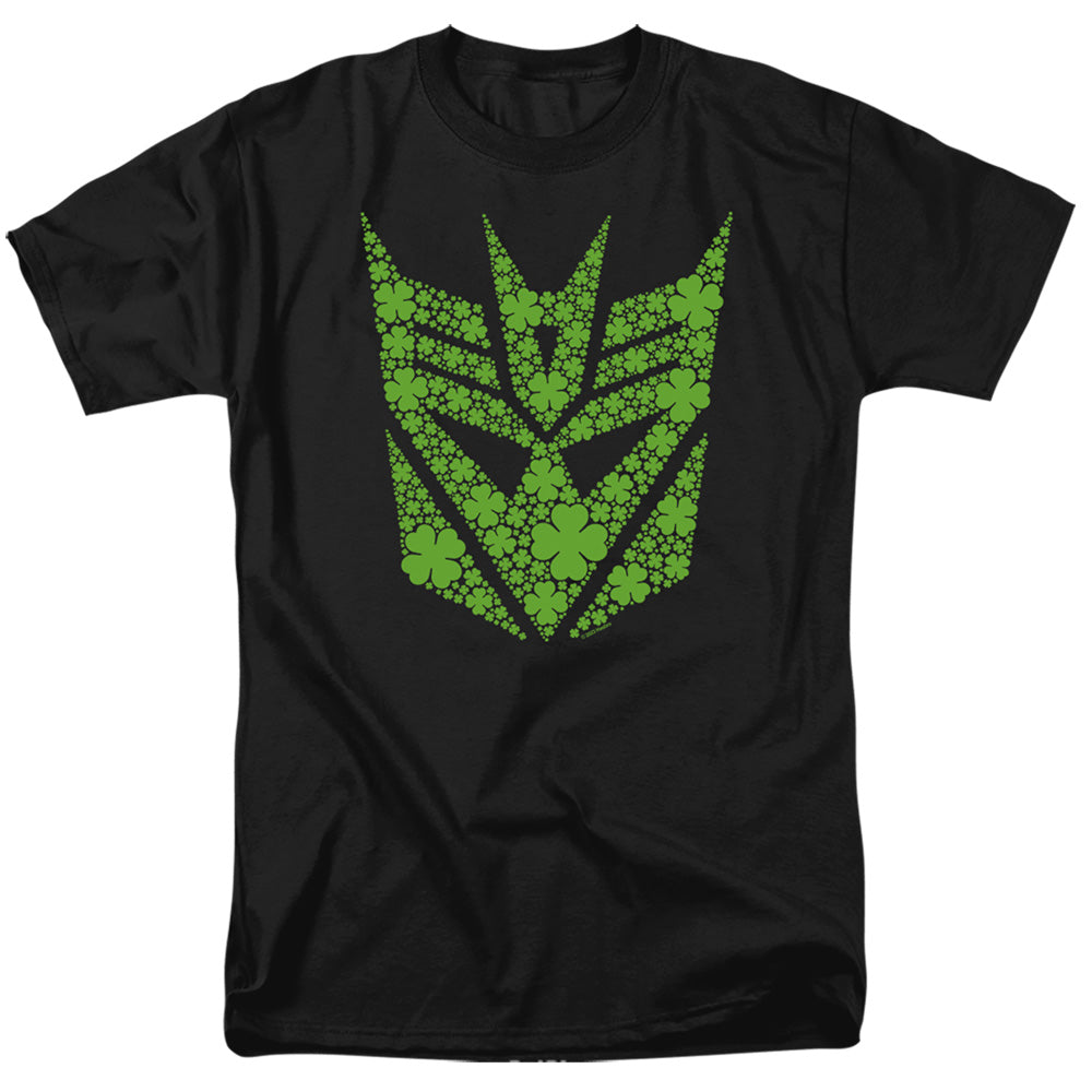Transformers St. Patrick's Day Decepticon Shamrock Adult Unisex T-Shirt Black