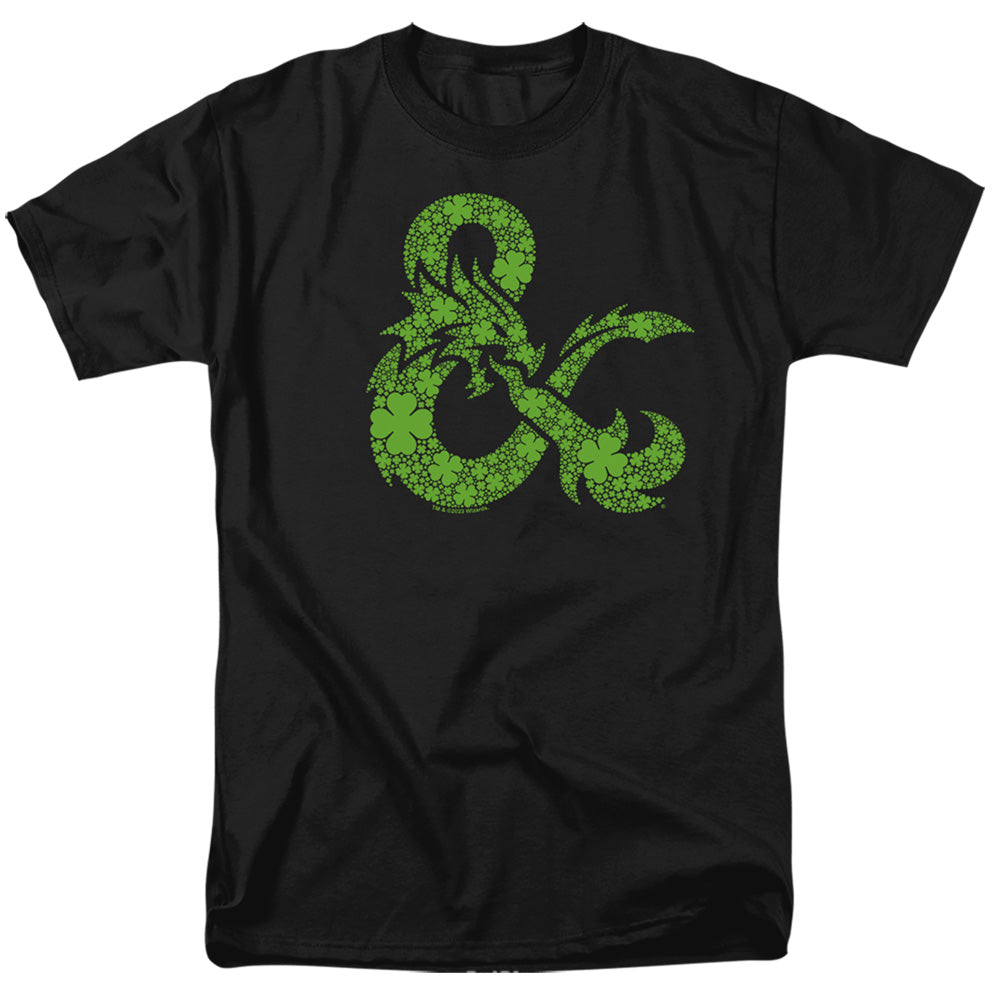 Dungeons And Dragons St. Patrick's Day Shamrock Logo Adult Unisex T-Shirt Black