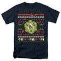Dungeons And Dragons 20-Sided Dice Ugly Christmas Adult Unisex T-Shirt Blue