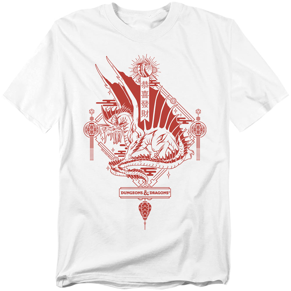 Dungeons And Dragons Year Of The Dragon Red Lantern Adult Unisex T-Shirt White