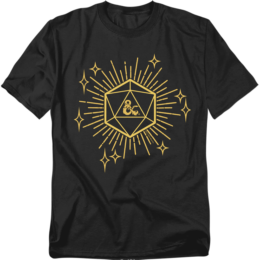 Dungeons And Dragons Year Of The Dragon Lucky D20 Adult Unisex T-Shirt Black