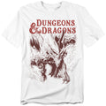 Hasbro - Dungeons And Dragons - Striking Dragon - Adult Unisex T-Shirt - White
