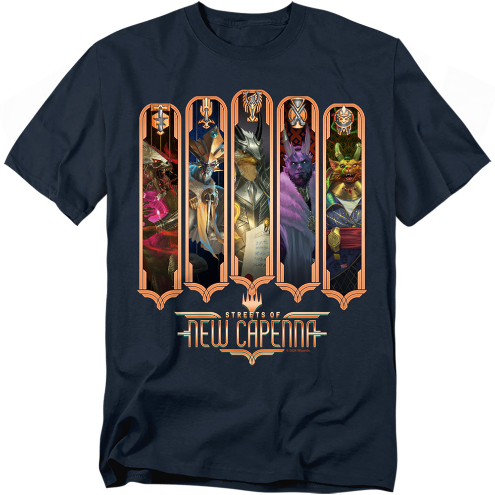 Hasbro - Magic The Gathering - The Five Houses - Adult Unisex T-Shirt - Blue