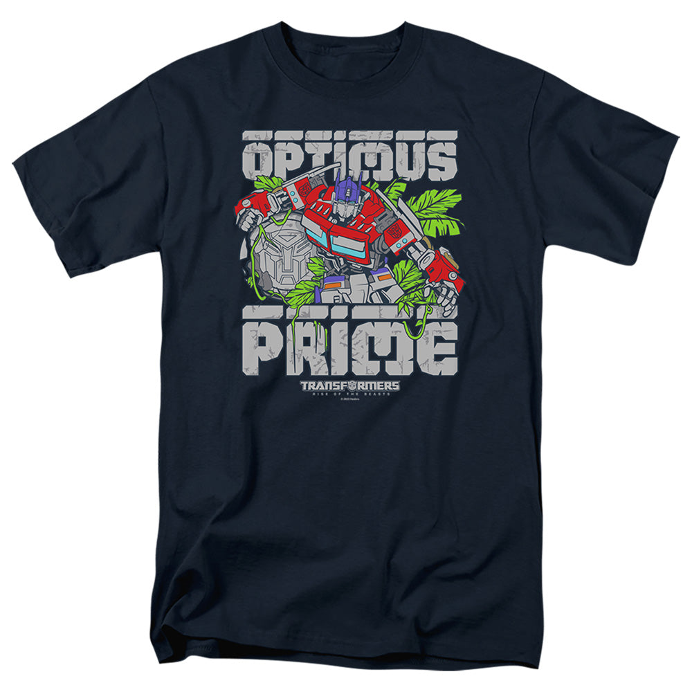 Hasbro - Transformers - Optimus Prime In Ruins - Adult Unisex T-Shirt - Blue