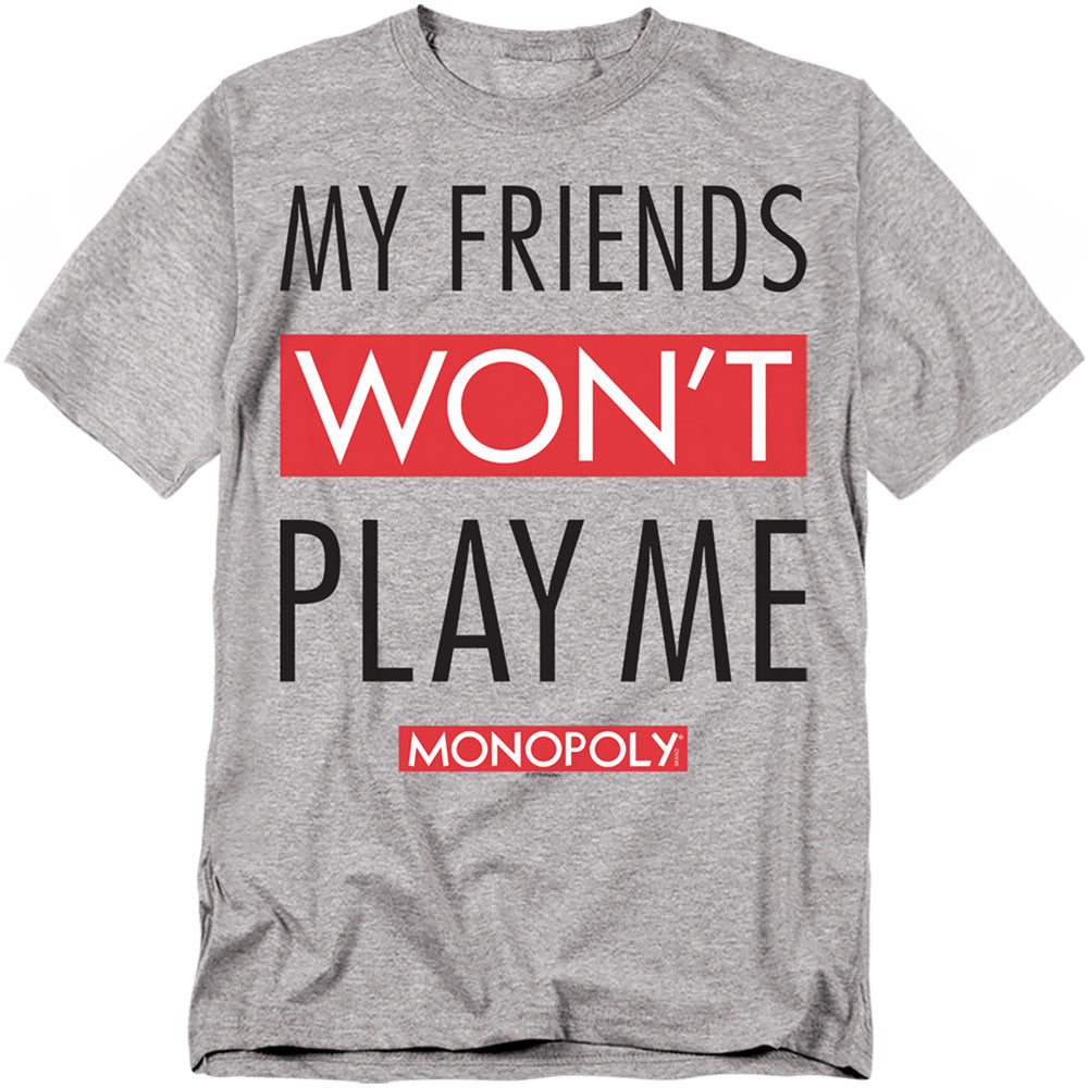 Hasbro - Monopoly - My Friends - Adult Unisex Short Sleeve T-Shirt - White