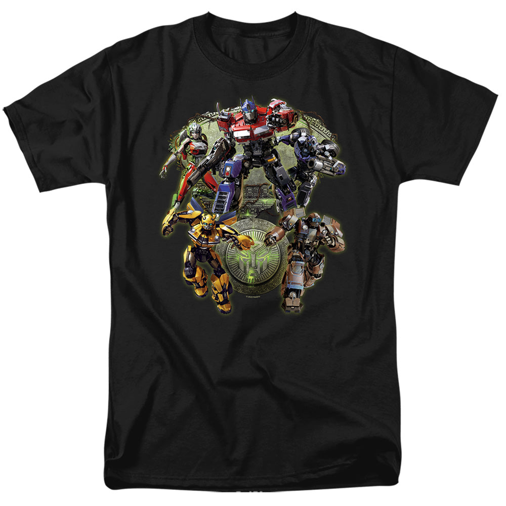 Hasbro - Transformers - Autobot Group Shot - Adult Unisex T-Shirt - Black