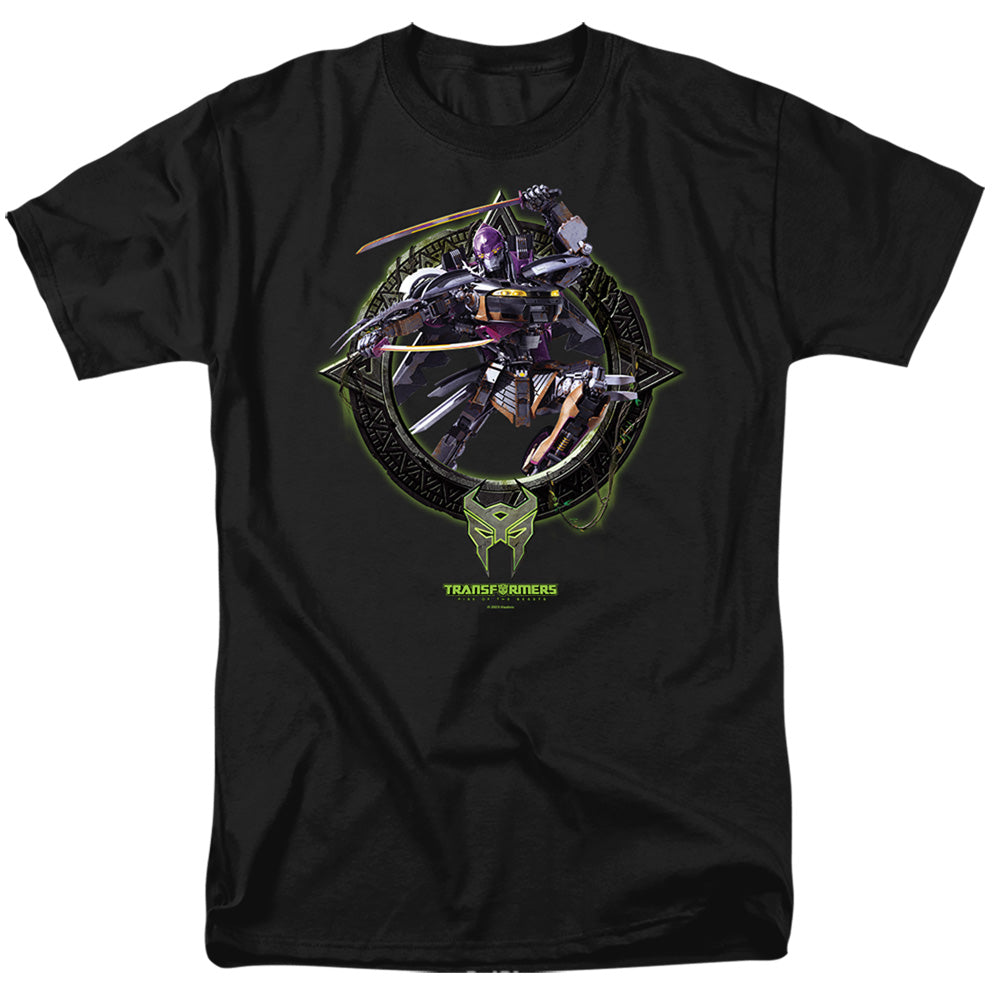 Hasbro - Transformers - Nightbird Circle Frame - Adult Unisex T-Shirt - Black