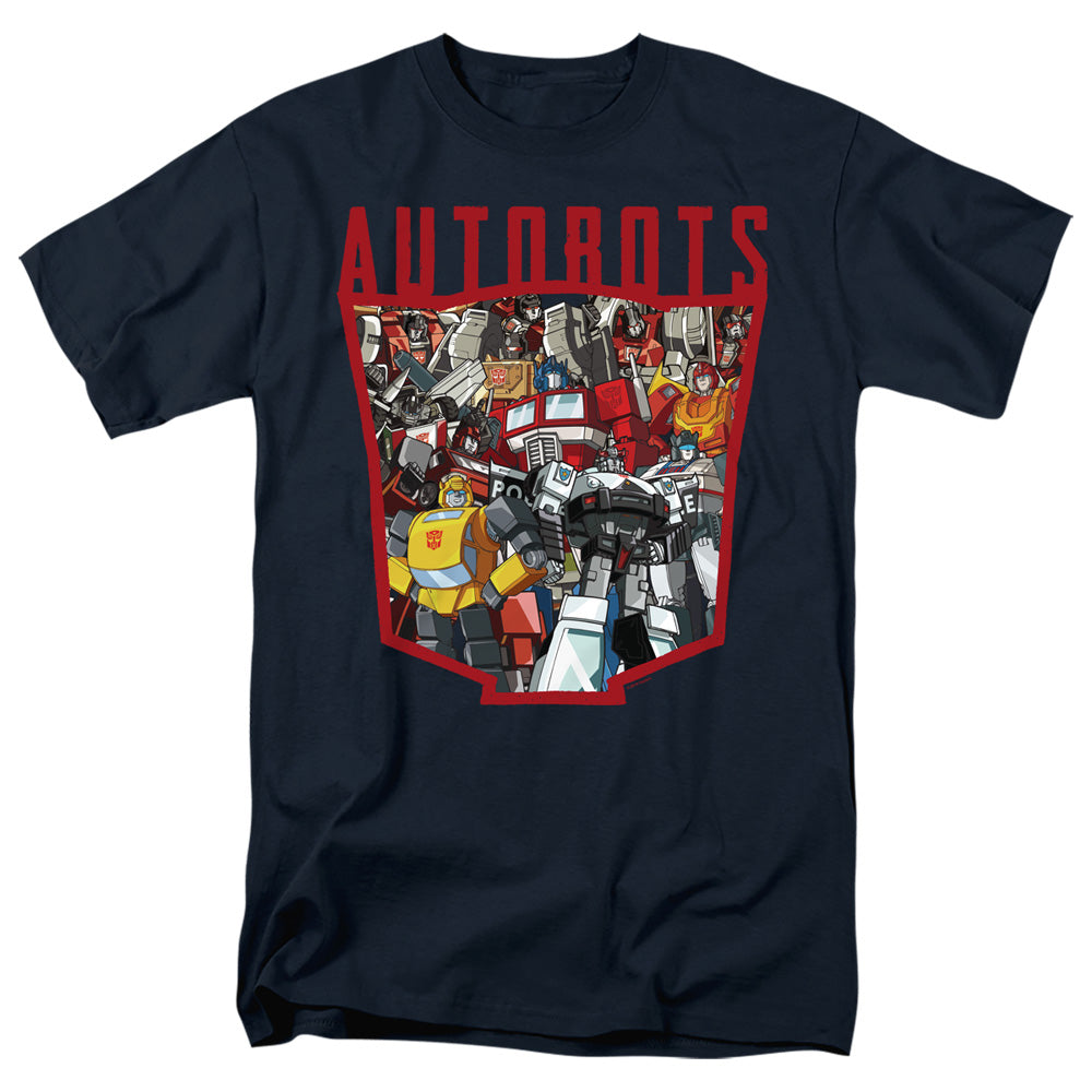 Hasbro - Transformers - Autobot Collage - Adult Unisex T-Shirt - Blue