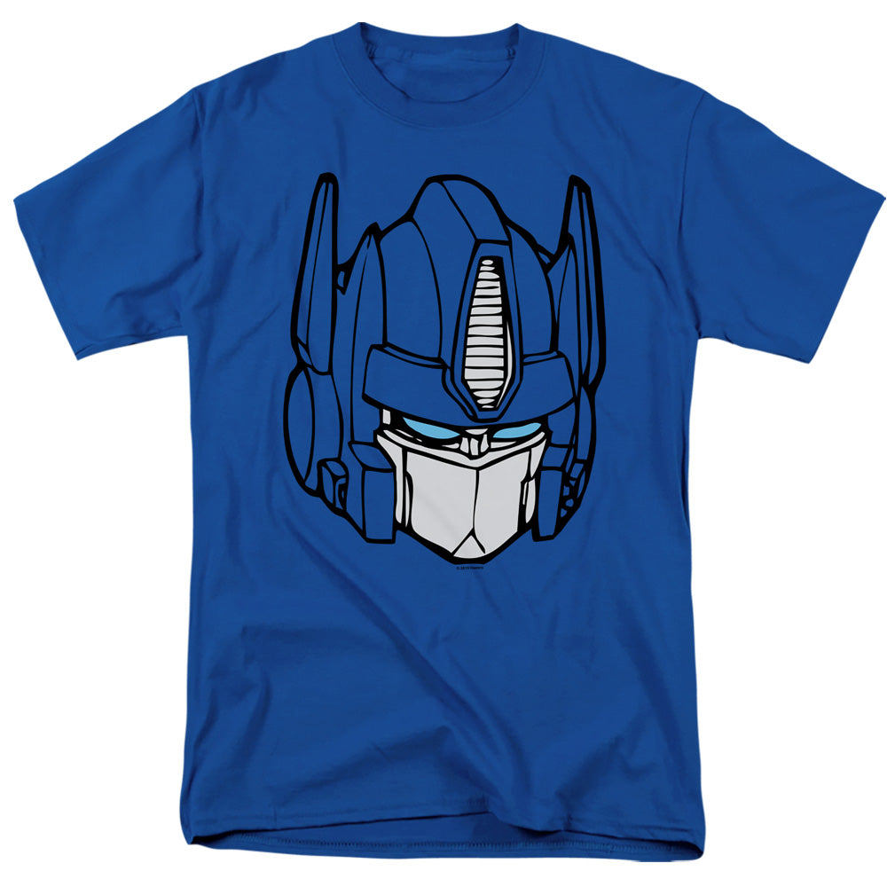 Hasbro - Transformers - Optimus Head - Adult Unisex Short Sleeve T-Shirt - Blue