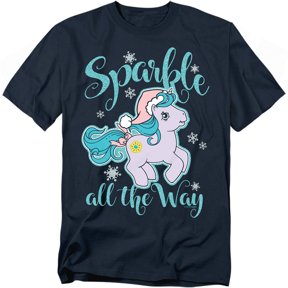 Hasbro My Little Pony Retro Sparkle All The Way Adult Unisex T-Shirt Blue