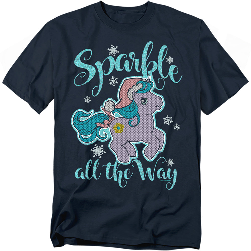 Hasbro My Little Pony Retro Sparkle All The Way 2 Adult Unisex T-Shirt Blue