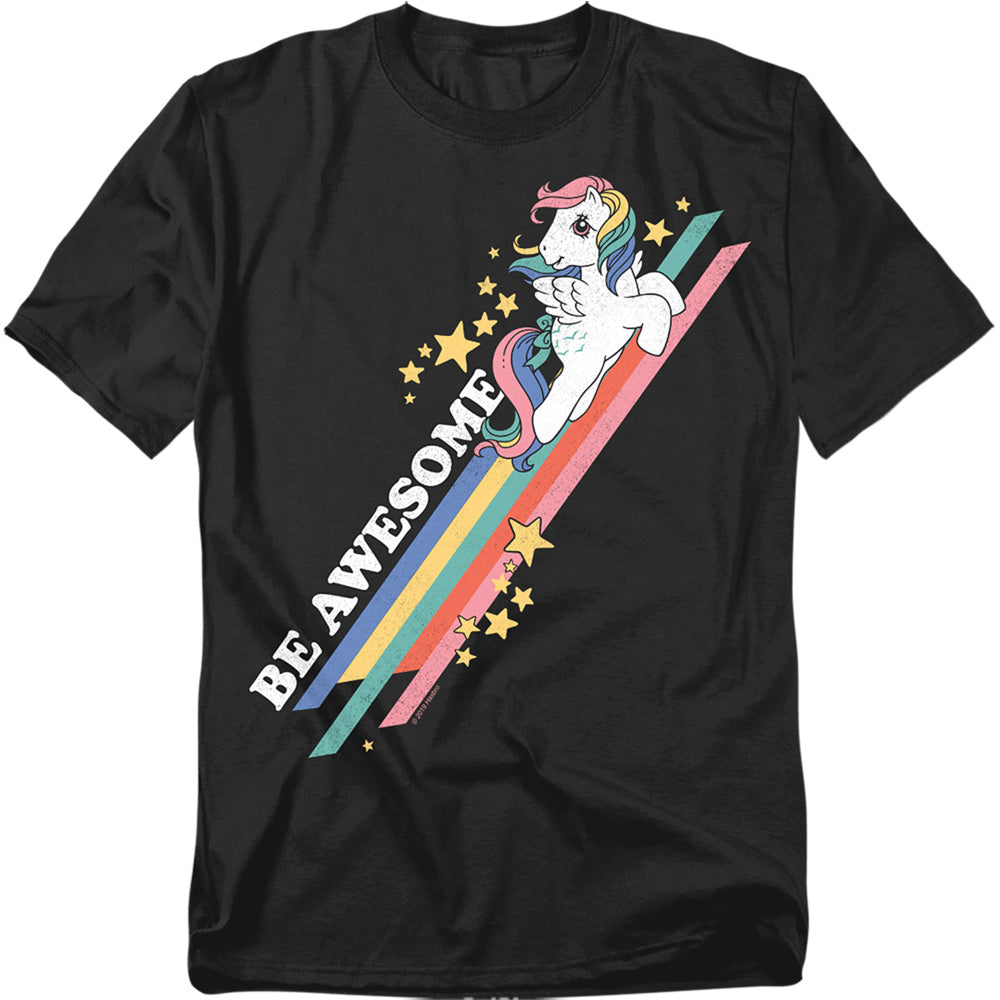 Hasbro - My Little Pony - Retro Be Awesome - Adult Unisex T-Shirt - Black
