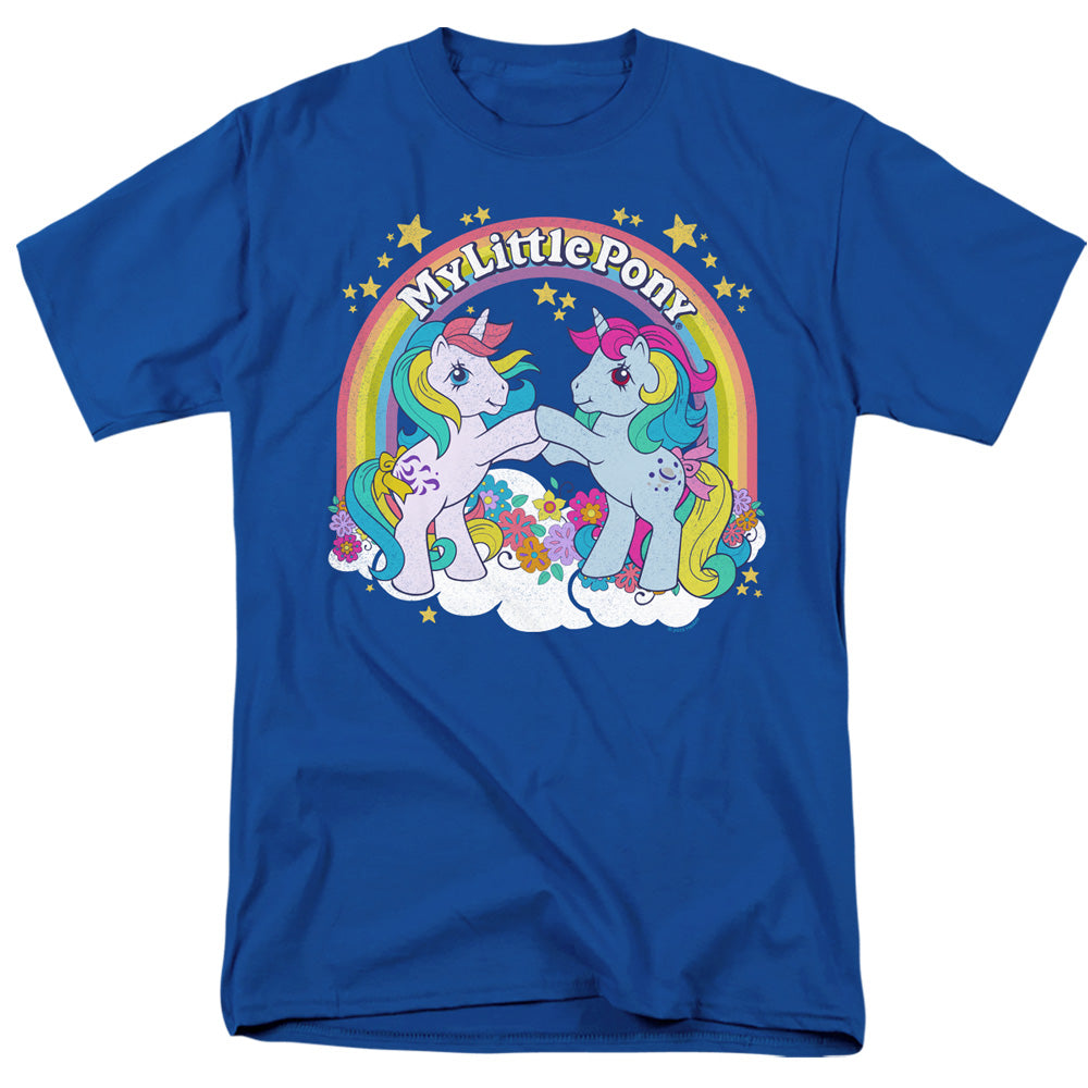 Hasbro - My Little Pony - Retro Unicorn Fist Bump - Adult Unisex T-Shirt - Blue