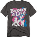 Hasbro - My Little Pony - Retro Brony 4 Life - Adult Unisex T-Shirt - Gray