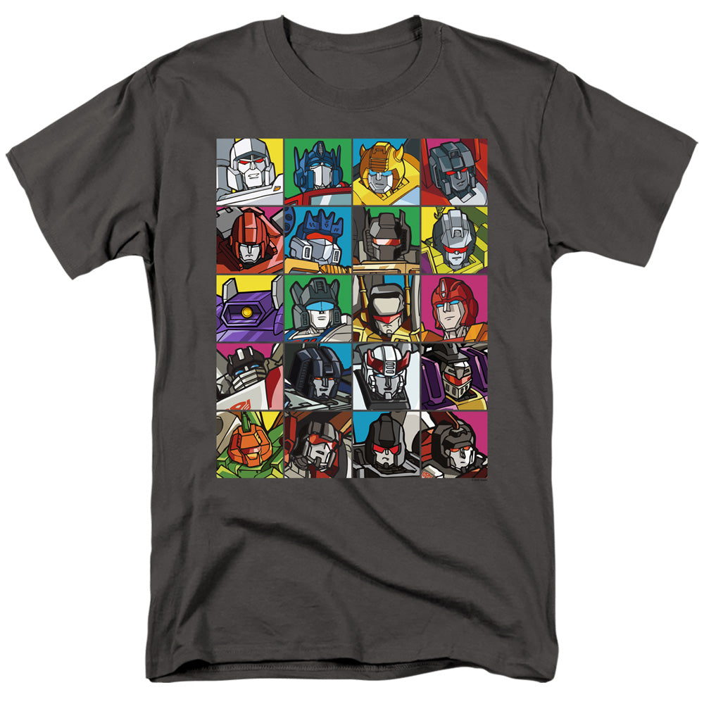 Hasbro - Transformers - Transformer Squares - Adult Unisex T-Shirt - Gray