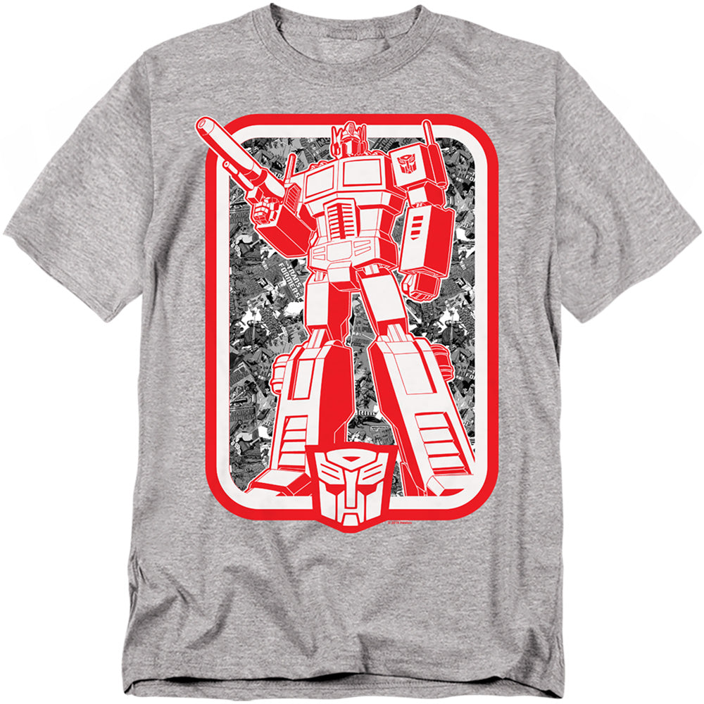 Hasbro - Transformers - Autobot - Adult Unisex Short Sleeve T-Shirt - Gray