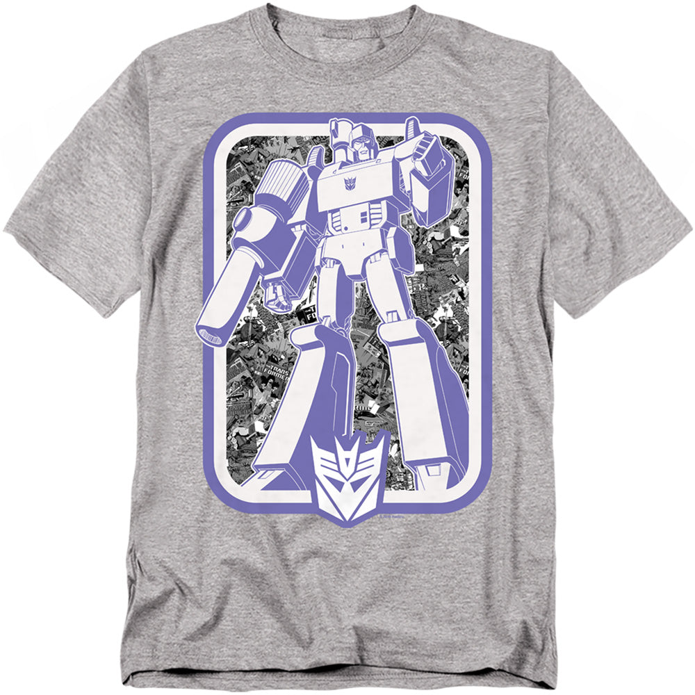 Hasbro - Transformers - Decepticon - Adult Unisex Short Sleeve T-Shirt - Gray