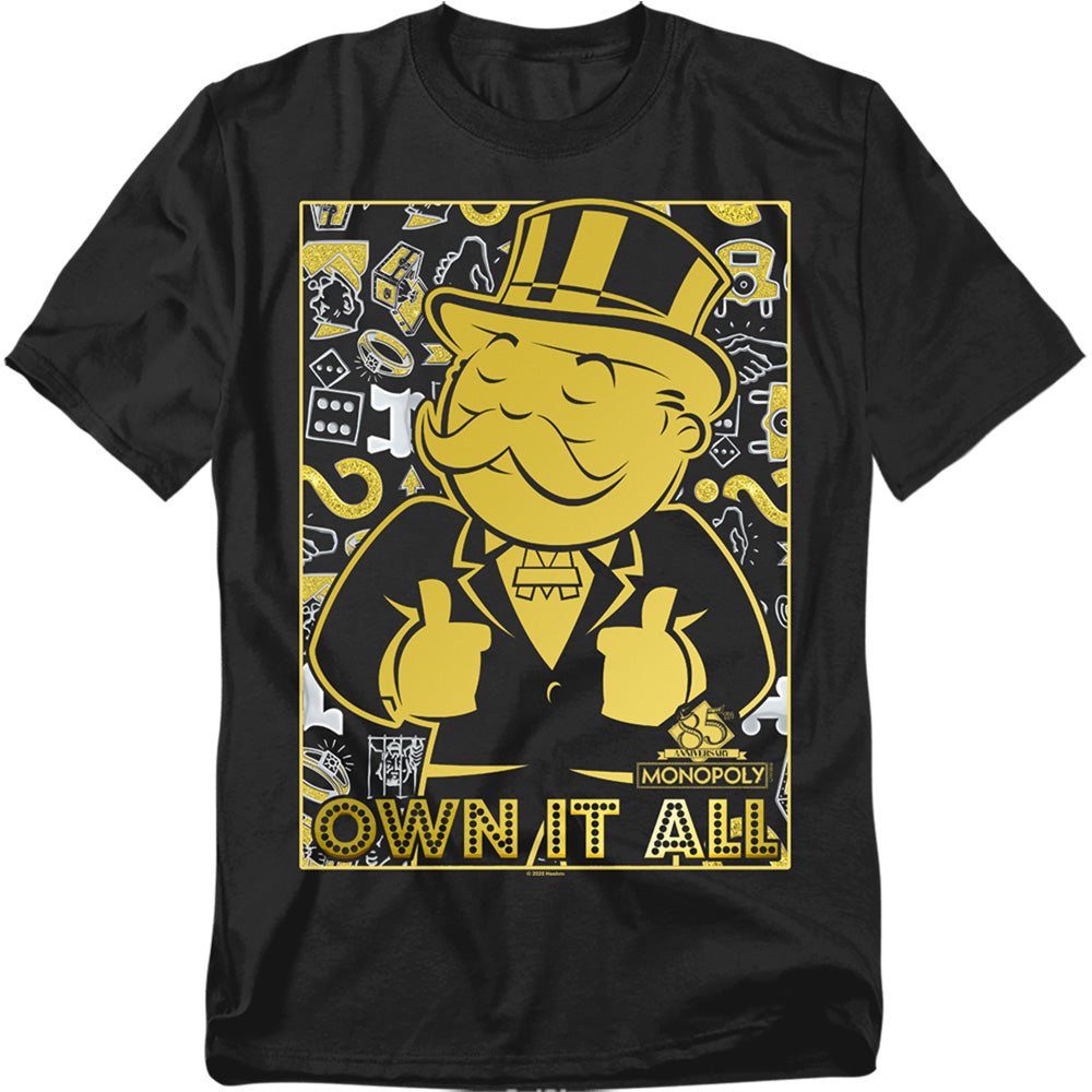 Hasbro - Monopoly - Own #2 - Adult Unisex Short Sleeve T-Shirt - Black