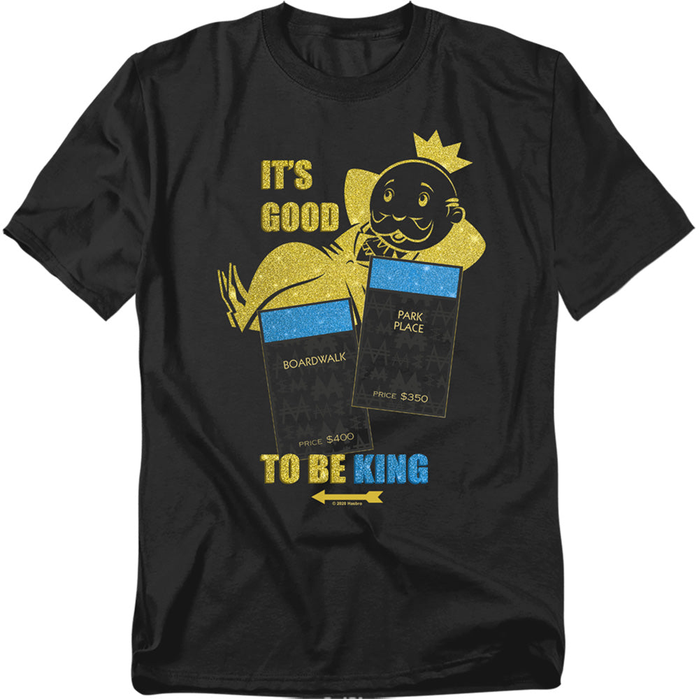Hasbro - Monopoly - Its Good To Be King No Logo - Adult Unisex T-Shirt - Black
