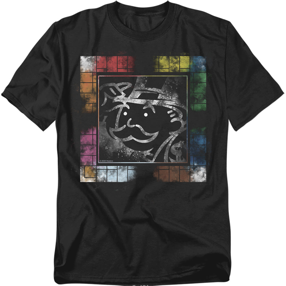 Hasbro - Monopoly - Dusty Game Board No Logo - Adult Unisex T-Shirt - Black