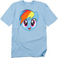 Hasbro - My Little Pony - Rainbow Dash Head - Adult Unisex T-Shirt - Blue