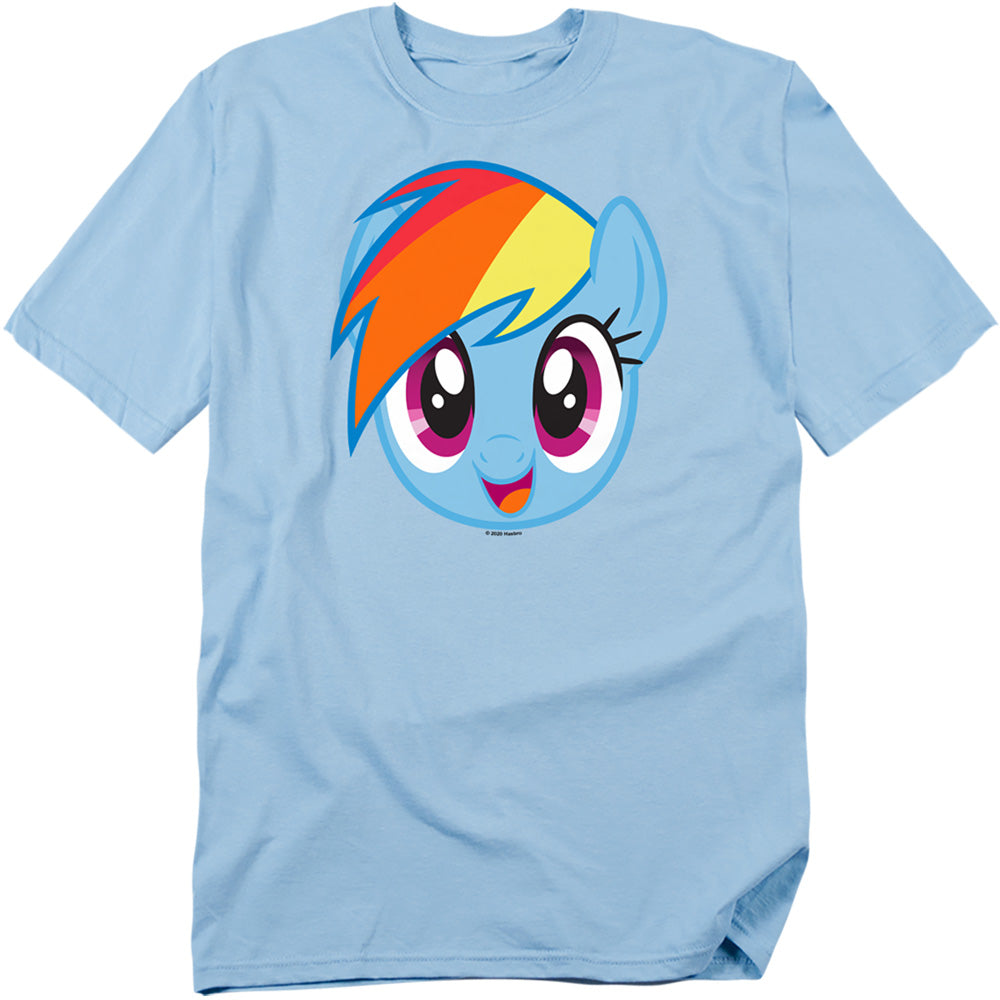 Hasbro - My Little Pony - Rainbow Dash Head - Adult Unisex T-Shirt - Blue