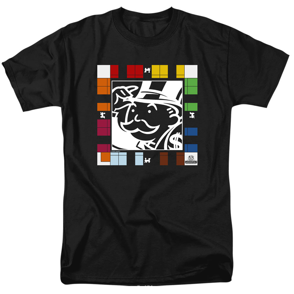Hasbro - Monopoly - Game Board - Adult Unisex Short Sleeve T-Shirt - Black