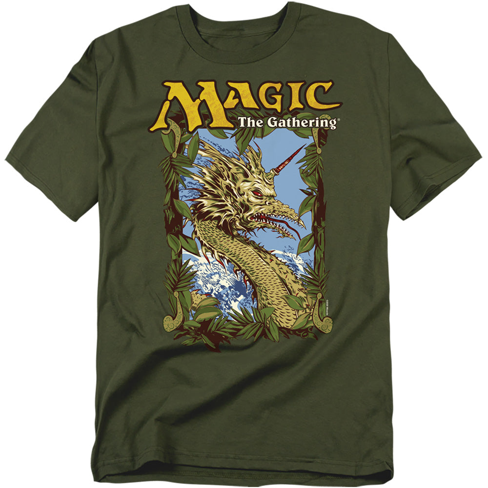 Hasbro - Magic The Gathering - Mirage Deck Art - Adult Unisex T-Shirt - Green