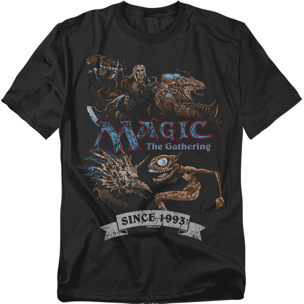 Hasbro - Magic The Gathering - Four Pack Retro - Adult Unisex T-Shirt - Black
