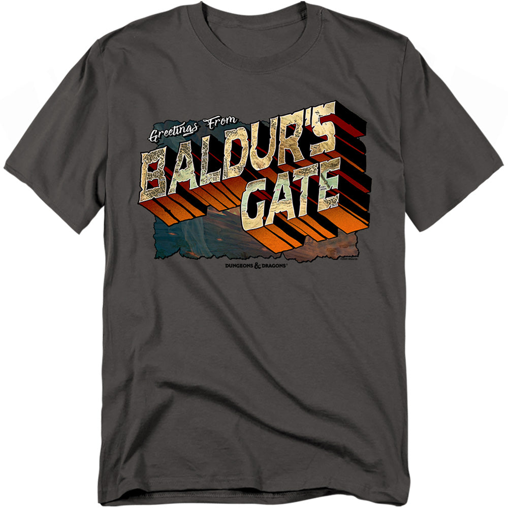 Hasbro - Dungeons And Dragons - Baldurs Gate - Adult Unisex T-Shirt - Gray