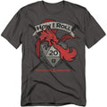 Hasbro - Dungeons And Dragons - How I Roll D And D - Adult Unisex T-Shirt - Gray