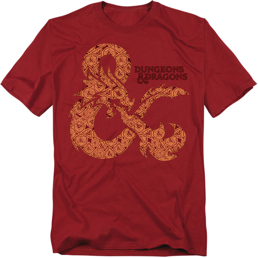 Hasbro - Dungeons And Dragons - Dicey Ampersand - Adult Unisex T-Shirt - Red