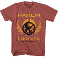 Hunger Games - Mockingjay Graffiti - American Classics - Solid Red Adult Short Sleeve T-Shirt