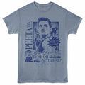 Hunger Games - Peeta Real Or Not Real - Front Print Adult Short Sleeve Heather T-Shirt - Indigo Heather