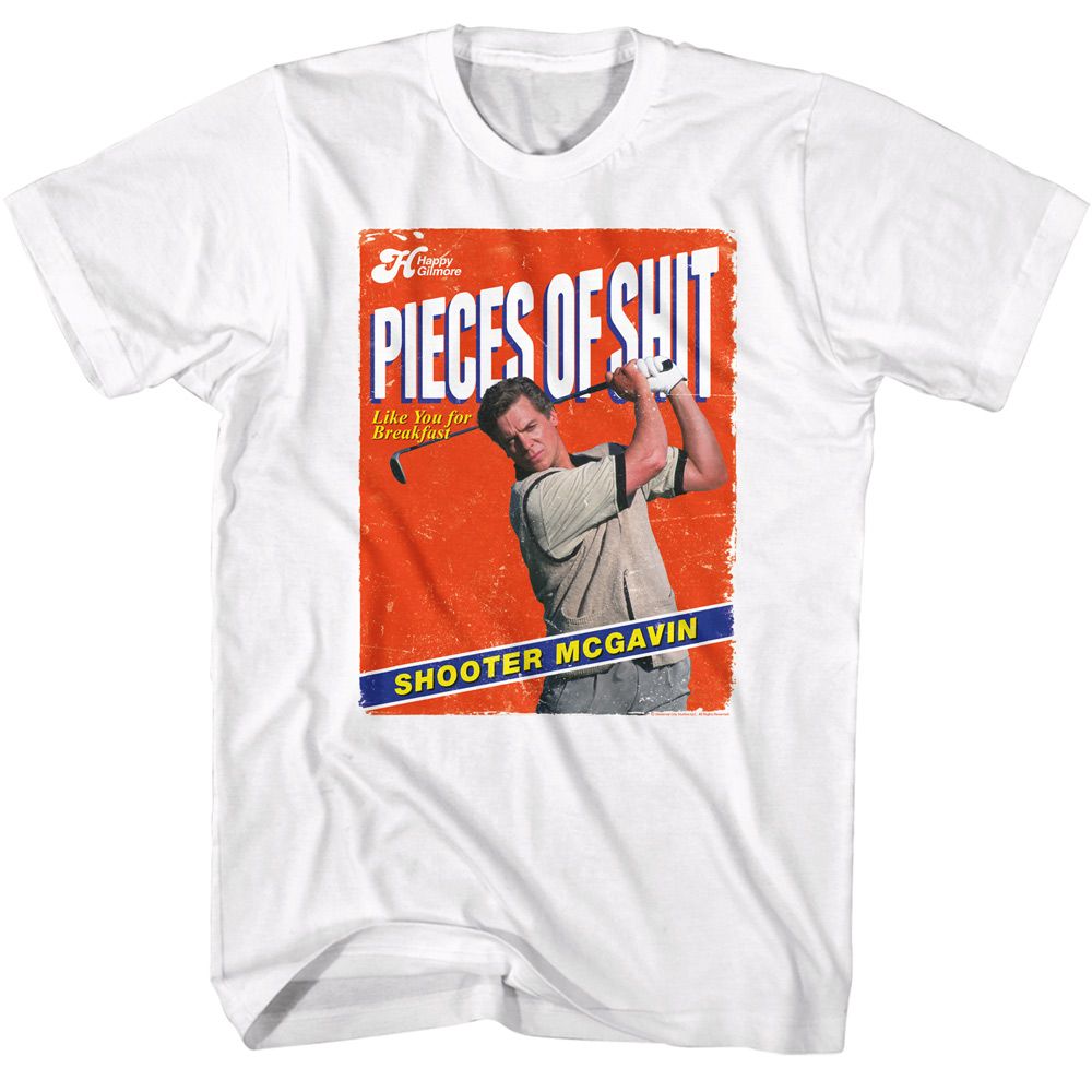 Happy Gilmore - Pos For Breakfast - American Classics - Solid White Adult Short Sleeve T-Shirt