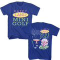 Happy Gilmore - Happy Land Mini Golf - American Classics - Solid Blue Adult Short Sleeve T-Shirt