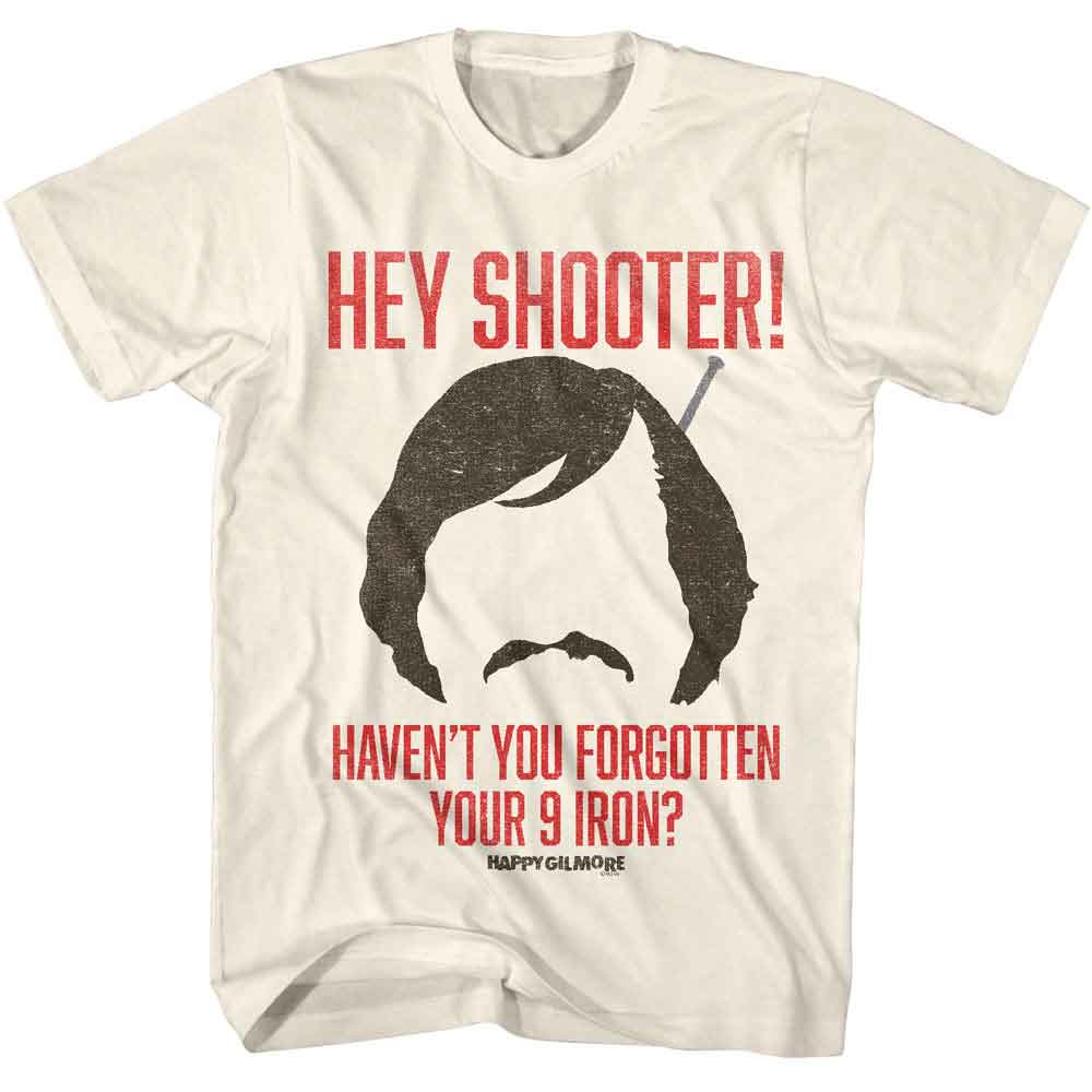 Happy Gilmore - Hey Shooter - American Classics - Off-White Solid Adult Short Sleeve T-Shirt
