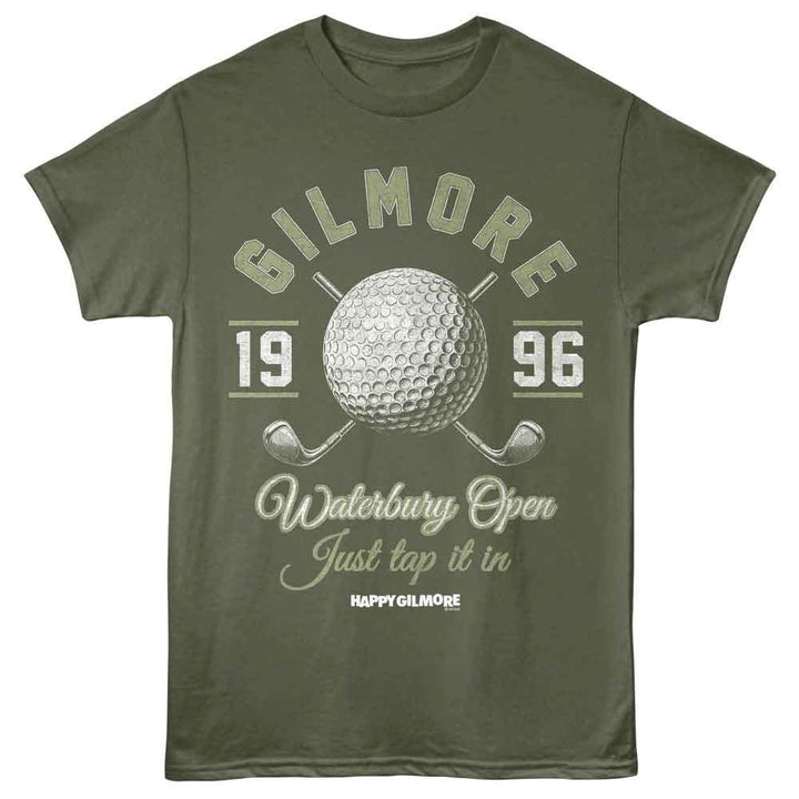 Happy Gilmore - Waterbury Open - Licensed Adult Unisex Short Sleeve T-Shirt - Military Green