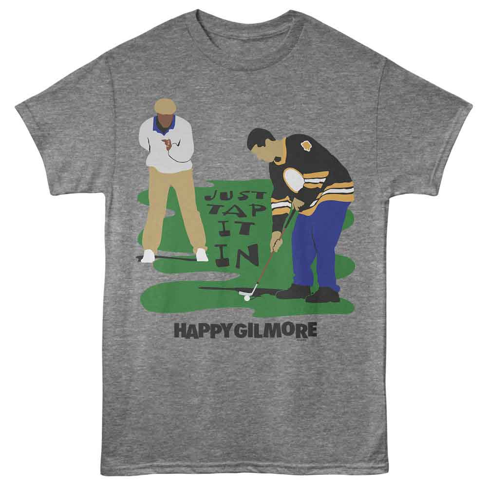 Happy Gilmore - Tap It - Licensed Adult Unisex Short Sleeve T-Shirt - Graphite Heather