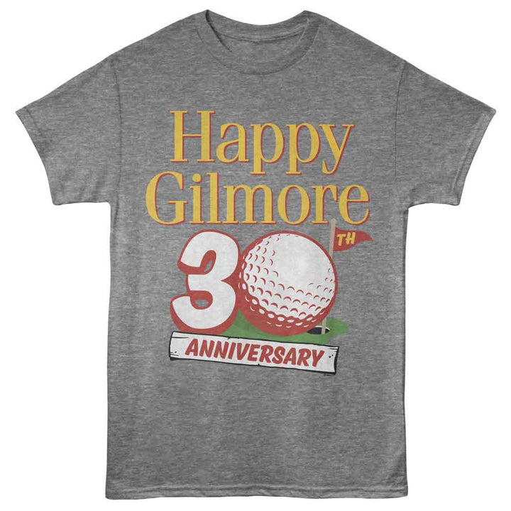 Happy Gilmore - Anniversary Logo - Licensed Adult Unisex Short Sleeve T-Shirt - Graphite Heather
