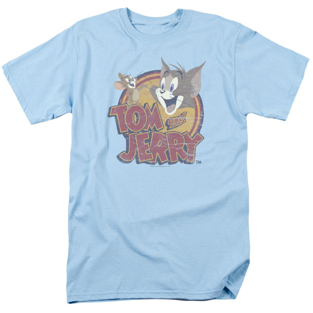 Tom And Jerry - Water Damaged - Adult Unisex Short Sleeve T-Shirt - Blue