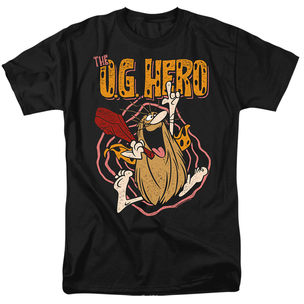 Captain Caveman - Og Hero - Adult Unisex Short Sleeve T-Shirt - Black