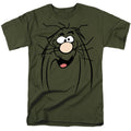 Captain Caveman - Big Face - Adult Unisex Short Sleeve T-Shirt - Green