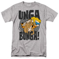 Captain Caveman - Unga Bunga - Adult Unisex Short Sleeve T-Shirt - Gray