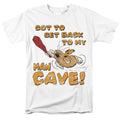 Captain Caveman - Man Cave - Adult Unisex Short Sleeve T-Shirt - White