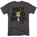 Yogi Bear - Hey Boo Boo - Adult Unisex Short Sleeve T-Shirt - Gray