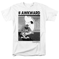 Jabberjaw - Awkward - Adult Unisex Short Sleeve T-Shirt - White