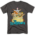 The Flintstones - Ride On - Adult Unisex Short Sleeve T-Shirt - Gray