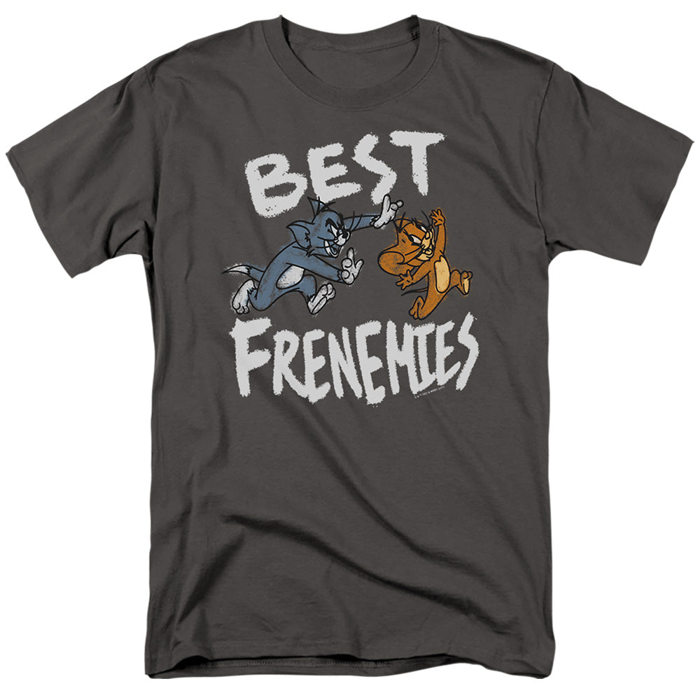Tom And Jerry Movie - Best Frenemies - Adult Unisex Short Sleeve T-Shirt - Gray