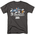 Tom And Jerry Movie - In Pursuit - Adult Unisex Short Sleeve T-Shirt - Gray